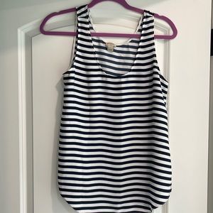 J.Crew navy & white stripe blouse tank - size 4